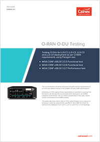 O-RAN O-DU Testing